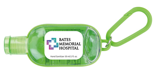 1 oz Hand Sanitizer with Colorful Case and Carabiner-41177
