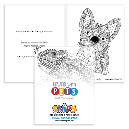Good Value Unwind with Pets Adult Coloring Book-41269