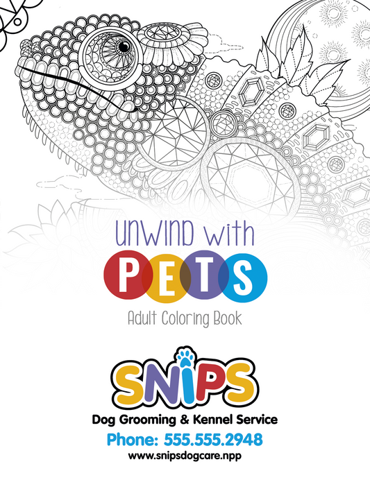 Good Value Unwind with Pets Adult Coloring Book-41269