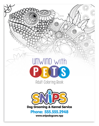 Good Value Unwind with Pets Adult Coloring Book-41269