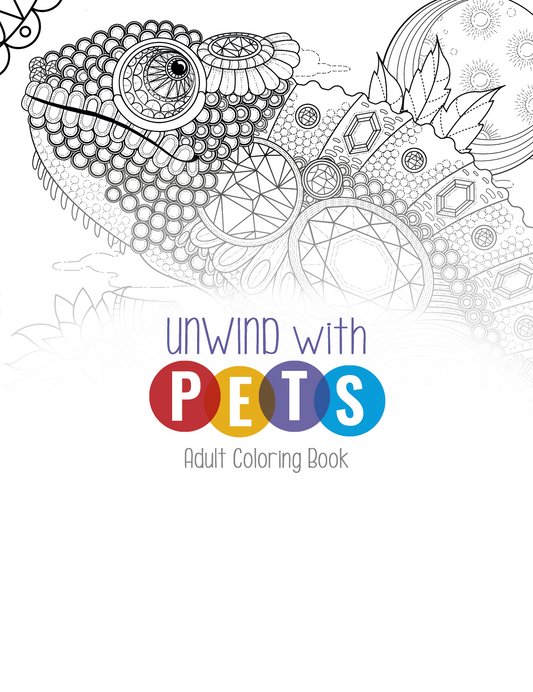 Good Value Unwind with Pets Adult Coloring Book-41269