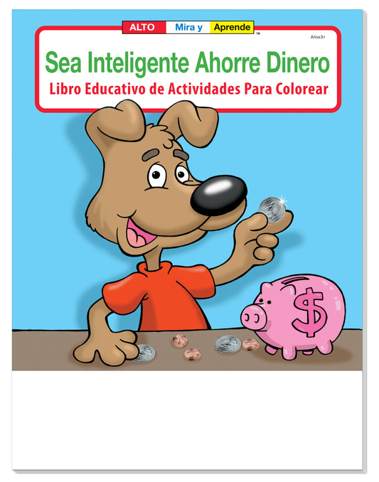 Good Value Coloring Book Be Smart Save Money Spanish-41280