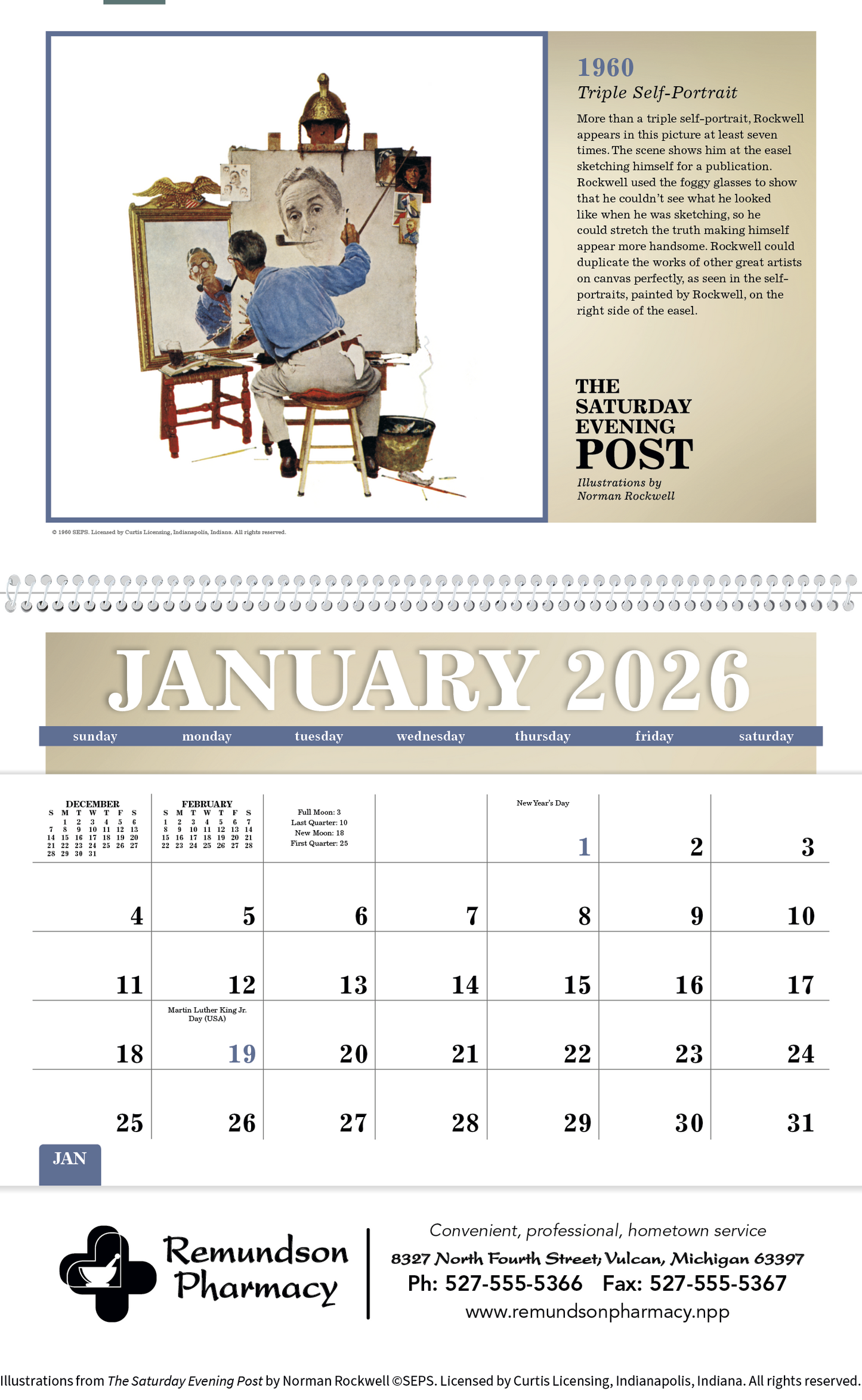 Triumph Calendars The Saturday Evening Post Pocket Calendar-4156
