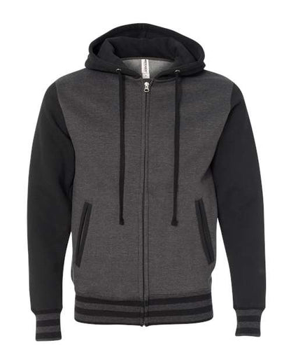 Unisex Heavyweight Varsity Full-Zip Hooded Sweatshirt