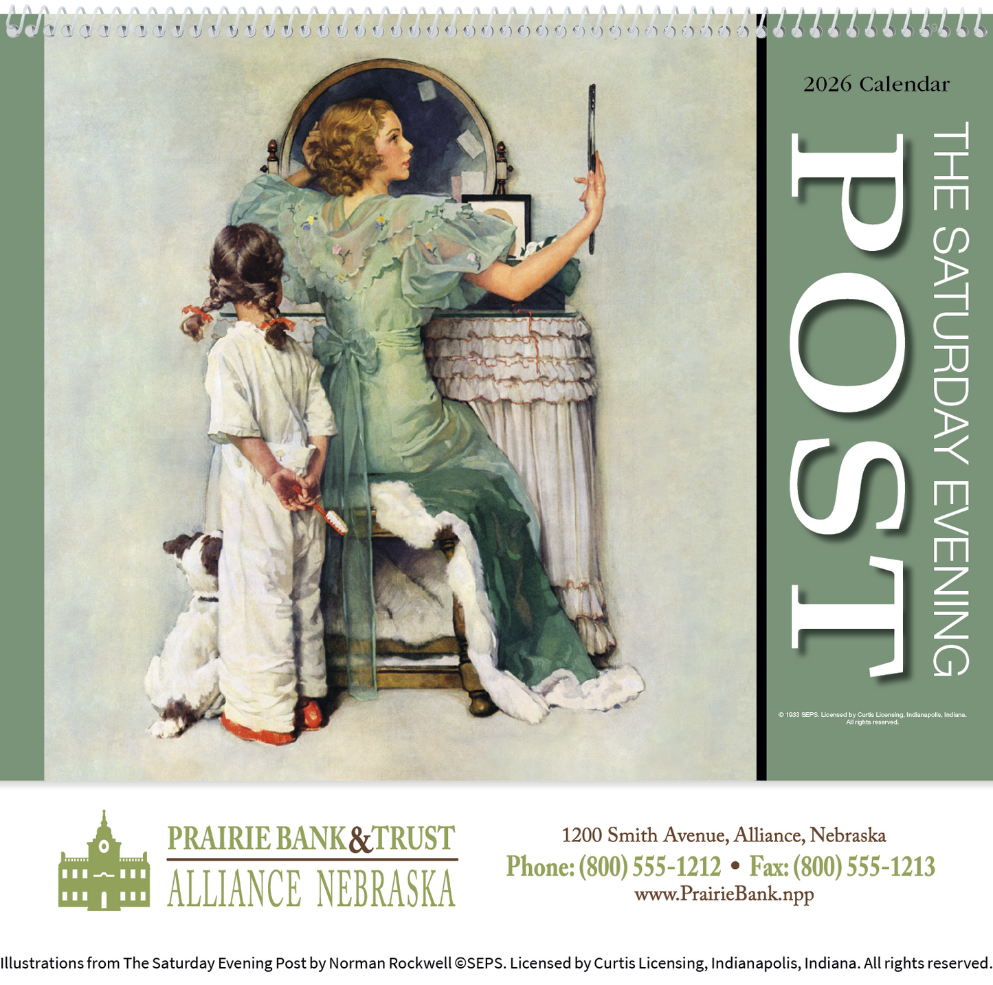 HotLine Products Saturday Evening Post Appointment Calendar  Spiral-419