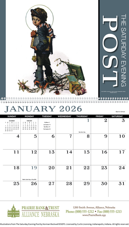 HotLine Products Saturday Evening Post Appointment Calendar  Spiral-419
