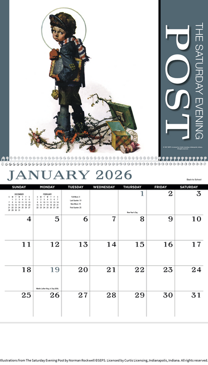 HotLine Products Saturday Evening Post Appointment Calendar  Spiral-419