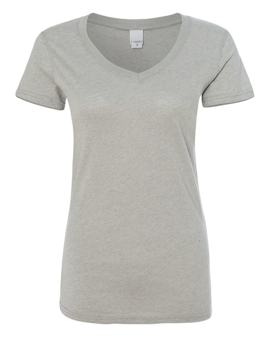 J. America Women’s Glitter V-Neck T-Shirt - 8136