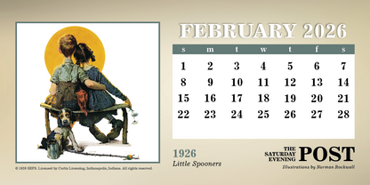 Triumph Calendars The Saturday Evening Post Illustrations by Norman Rockwell Desk Calendar-4250