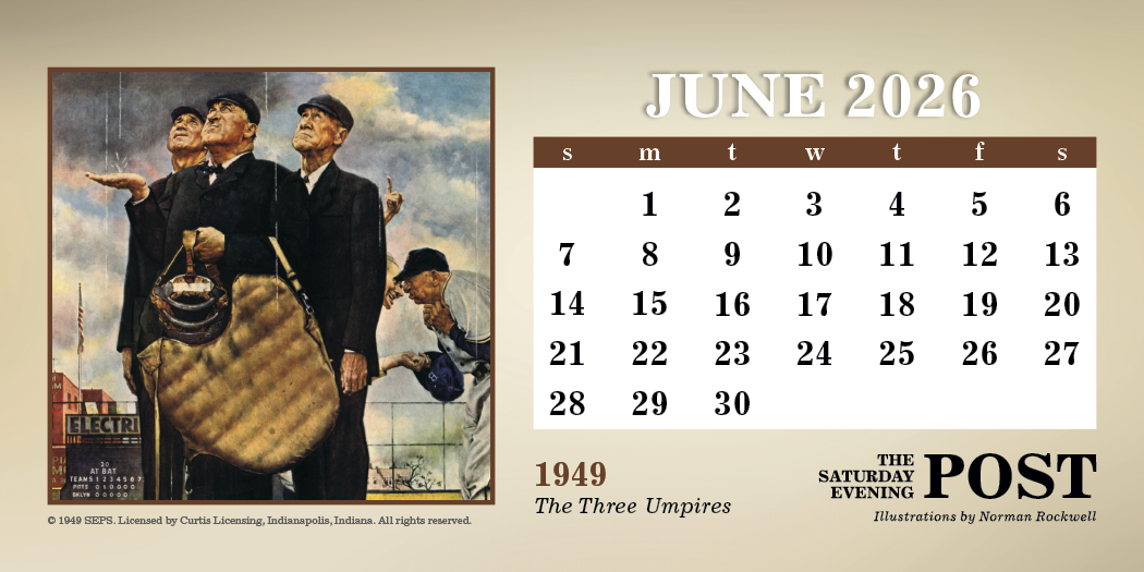 Triumph Calendars The Saturday Evening Post Illustrations by Norman Rockwell Desk Calendar-4250