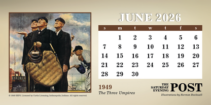 Triumph Calendars The Saturday Evening Post Illustrations by Norman Rockwell Desk Calendar-4250