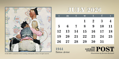 Triumph Calendars The Saturday Evening Post Illustrations by Norman Rockwell Desk Calendar-4250