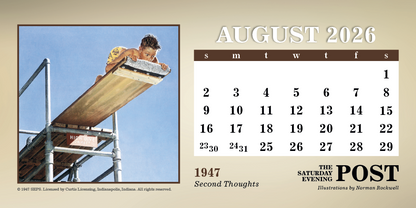 Triumph Calendars The Saturday Evening Post Illustrations by Norman Rockwell Desk Calendar-4250
