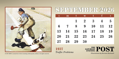 Triumph Calendars The Saturday Evening Post Illustrations by Norman Rockwell Desk Calendar-4250
