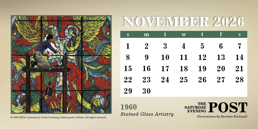 Triumph Calendars The Saturday Evening Post Illustrations by Norman Rockwell Desk Calendar-4250