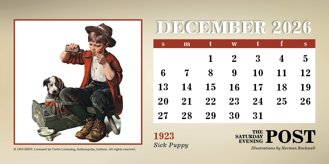 Triumph Calendars The Saturday Evening Post Illustrations by Norman Rockwell Desk Calendar-4250