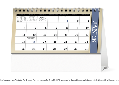 Triumph Calendars The Saturday Evening Post Illustrations by Norman Rockwell Desk Calendar-4250