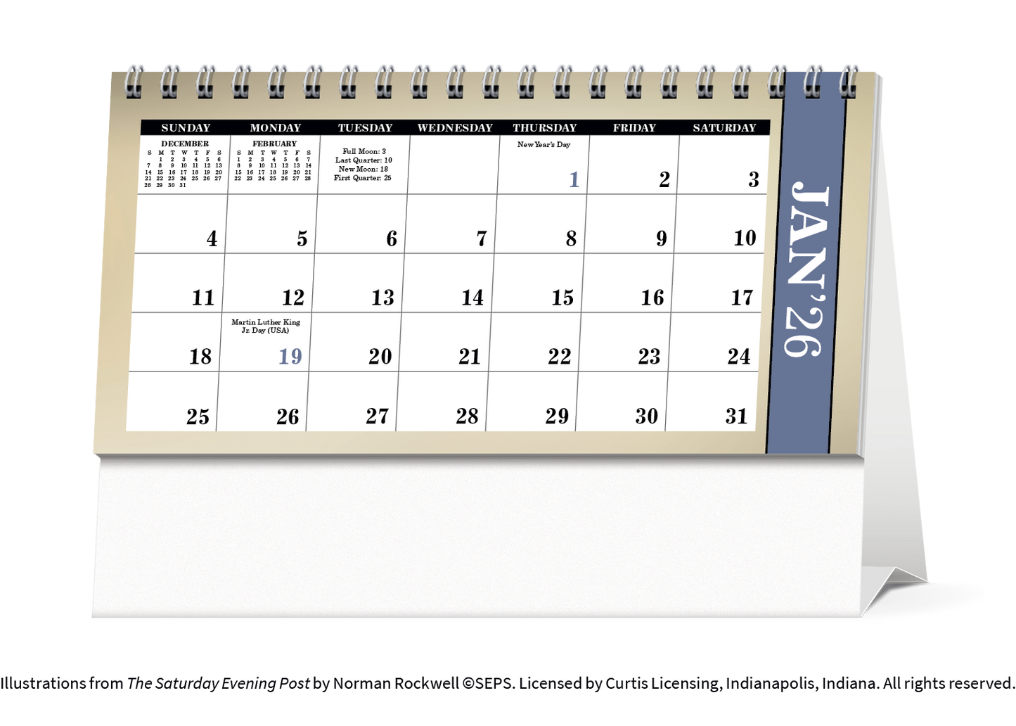 Triumph Calendars The Saturday Evening Post Illustrations by Norman Rockwell Desk Calendar-4250