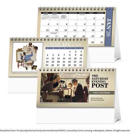 Triumph Calendars The Saturday Evening Post Illustrations by Norman Rockwell Desk Calendar-4250