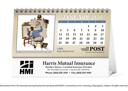 Triumph Calendars The Saturday Evening Post Illustrations by Norman Rockwell Desk Calendar-4250