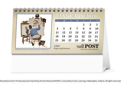Triumph Calendars The Saturday Evening Post Illustrations by Norman Rockwell Desk Calendar-4250