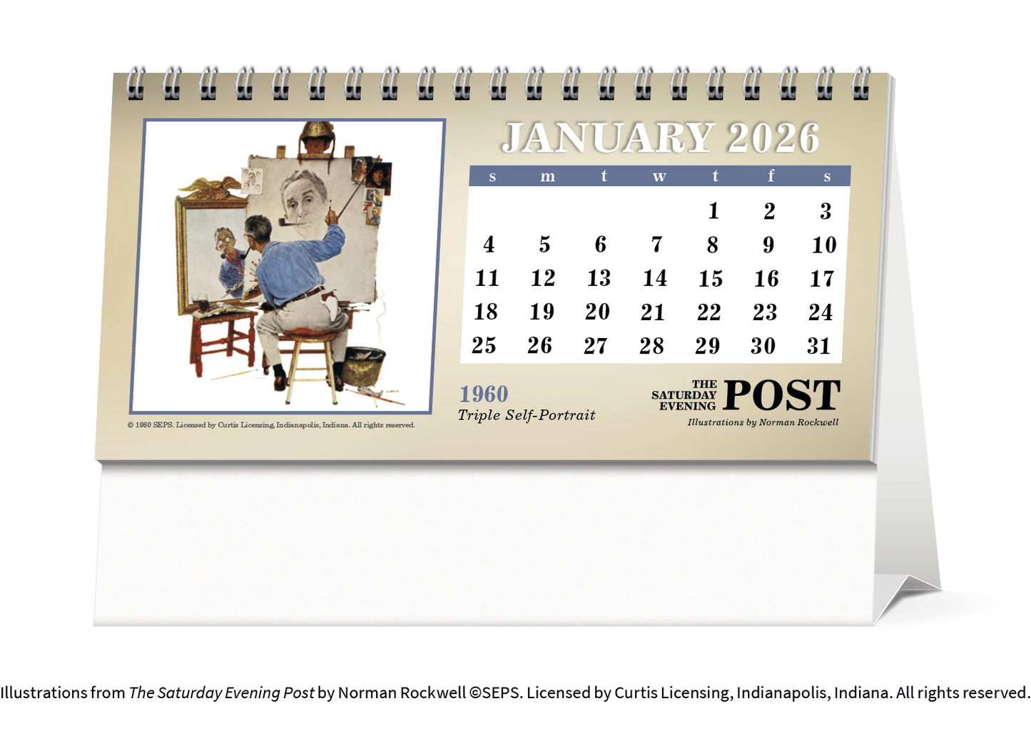 Triumph Calendars The Saturday Evening Post Illustrations by Norman Rockwell Desk Calendar-4250