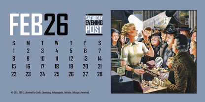Triumph Calendars  The Saturday Evening Post Desk Calendar-4252