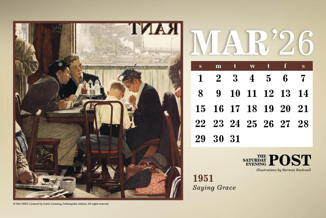 Triumph Calendars The Saturday Evening Post Large Desk Calendar-4276