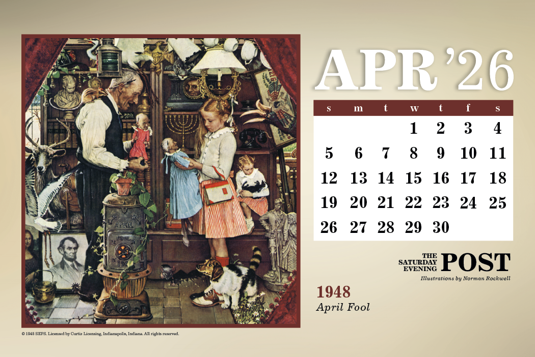 Triumph Calendars The Saturday Evening Post Large Desk Calendar-4276