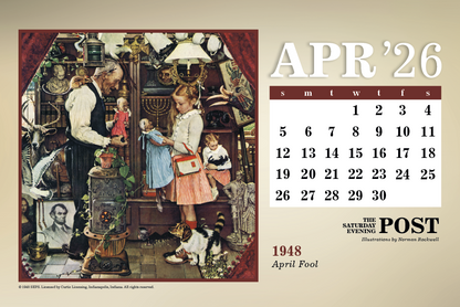 Triumph Calendars The Saturday Evening Post Large Desk Calendar-4276