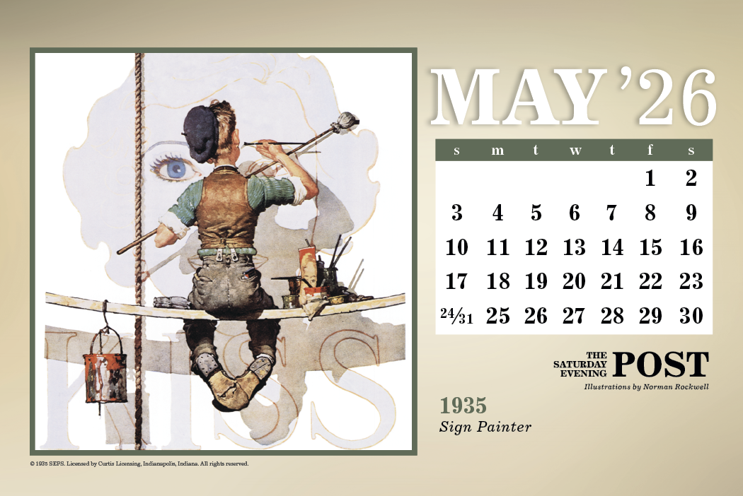 Triumph Calendars The Saturday Evening Post Large Desk Calendar-4276