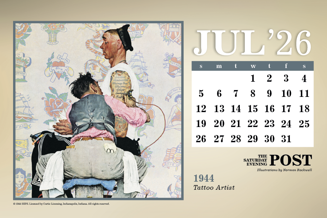 Triumph Calendars The Saturday Evening Post Large Desk Calendar-4276