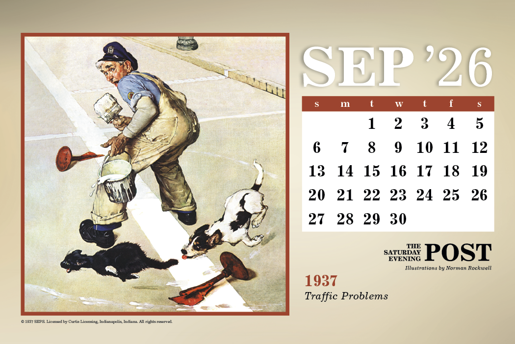 Triumph Calendars The Saturday Evening Post Large Desk Calendar-4276