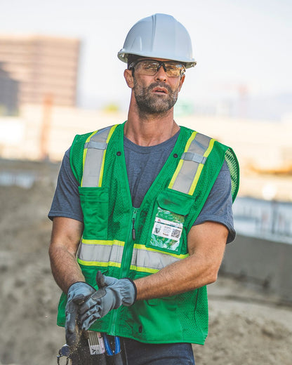 Kishigo EV Series® Enhanced Visibility Multi-Pocket Mesh Vest - B100-111