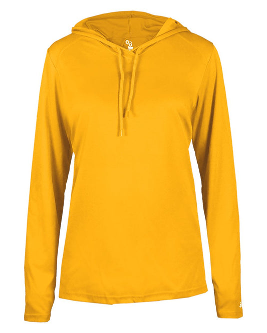 Badger Women's B-Core Long Sleeve Hooded T-Shirt - 4165