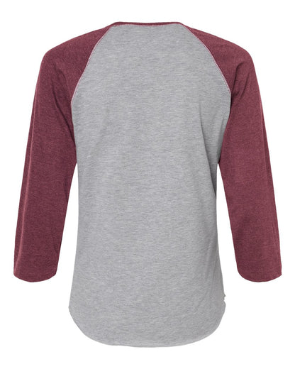 LAT Women's Baseball Fine Jersey Three-Quarter Sleeve Tee - 3530