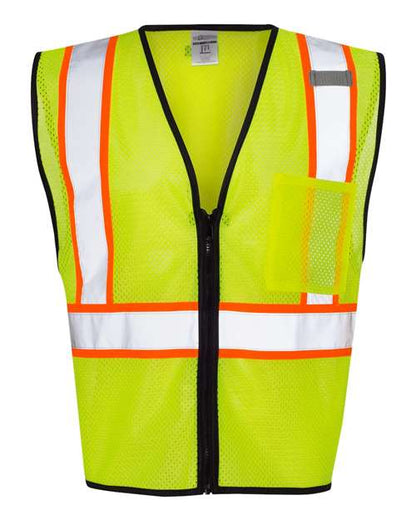 Unisex Economy Contrasting Vest with Zippered Front