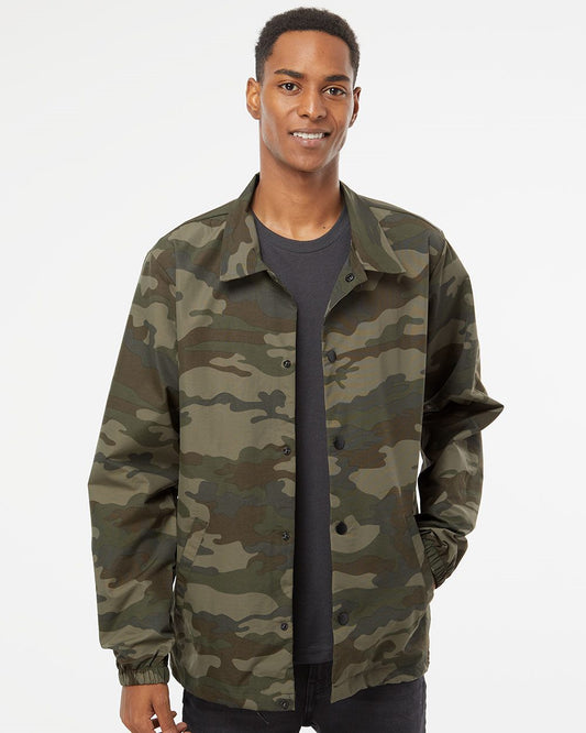 Independent Trading Co. Water-Resistant Windbreaker Coach’s Jacket - EXP99CNB