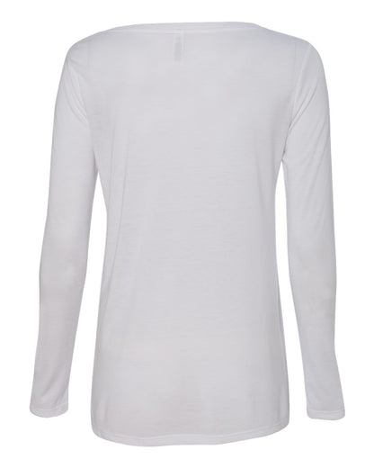 BELLA + CANVAS Women's Flowy Long Sleeve V-Neck Tee - 8855
