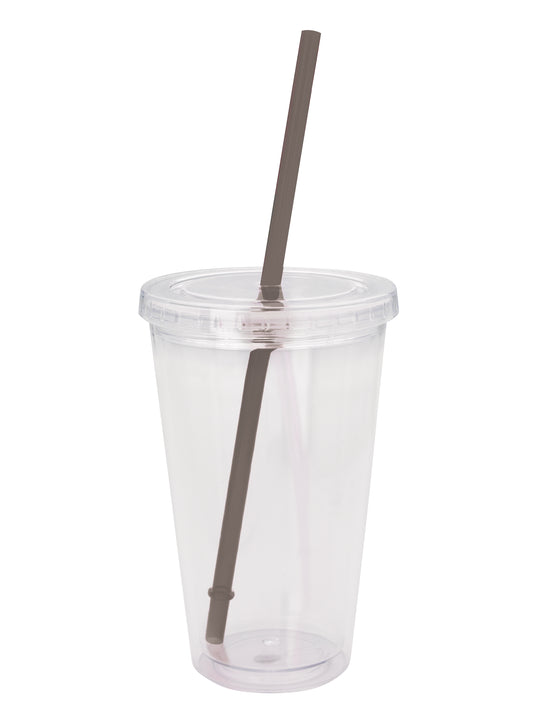 Good Value Clear Tumbler with Colored Lid  18 oz-45962