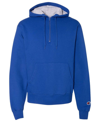 Champion Cotton Max Hooded Quarter-Zip Sweatshirt - S185