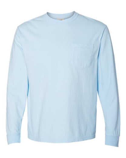 Unisex Garment-Dyed Heavyweight Long Sleeve Pocket T-Shirt
