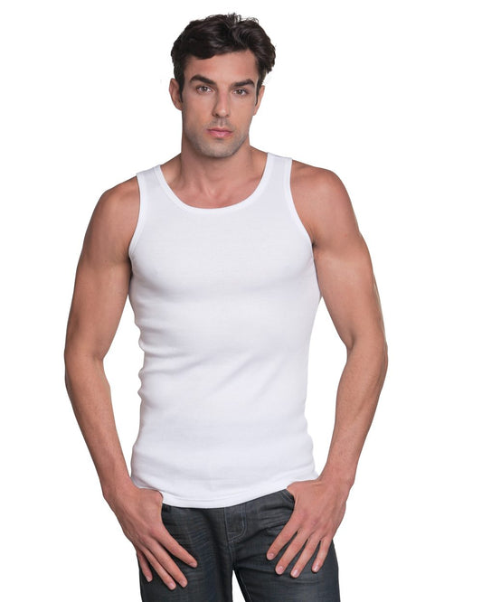 Bayside USA-Made 2x1 Ribbed Tank Top - 4573