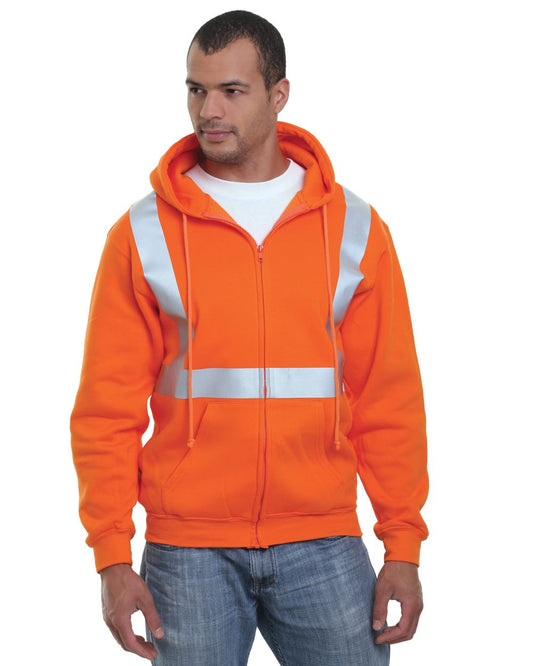 Bayside USA-Made Hi-Visibility Full-Zip Hooded Sweatshirt - 3790