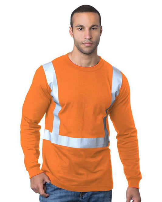 Bayside USA-Made 50/50 Hi-Visibility Long Sleeve T-Shirt - 3762