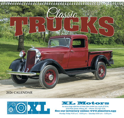 HotLine Products Classic Trucks Appointment Calendar  Spiral-494