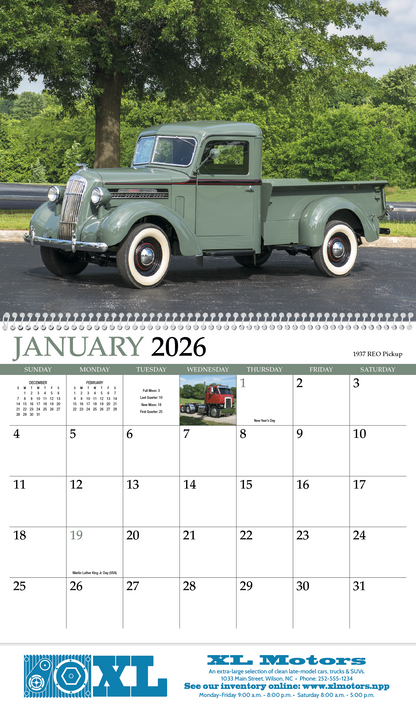 HotLine Products Classic Trucks Appointment Calendar  Spiral-494
