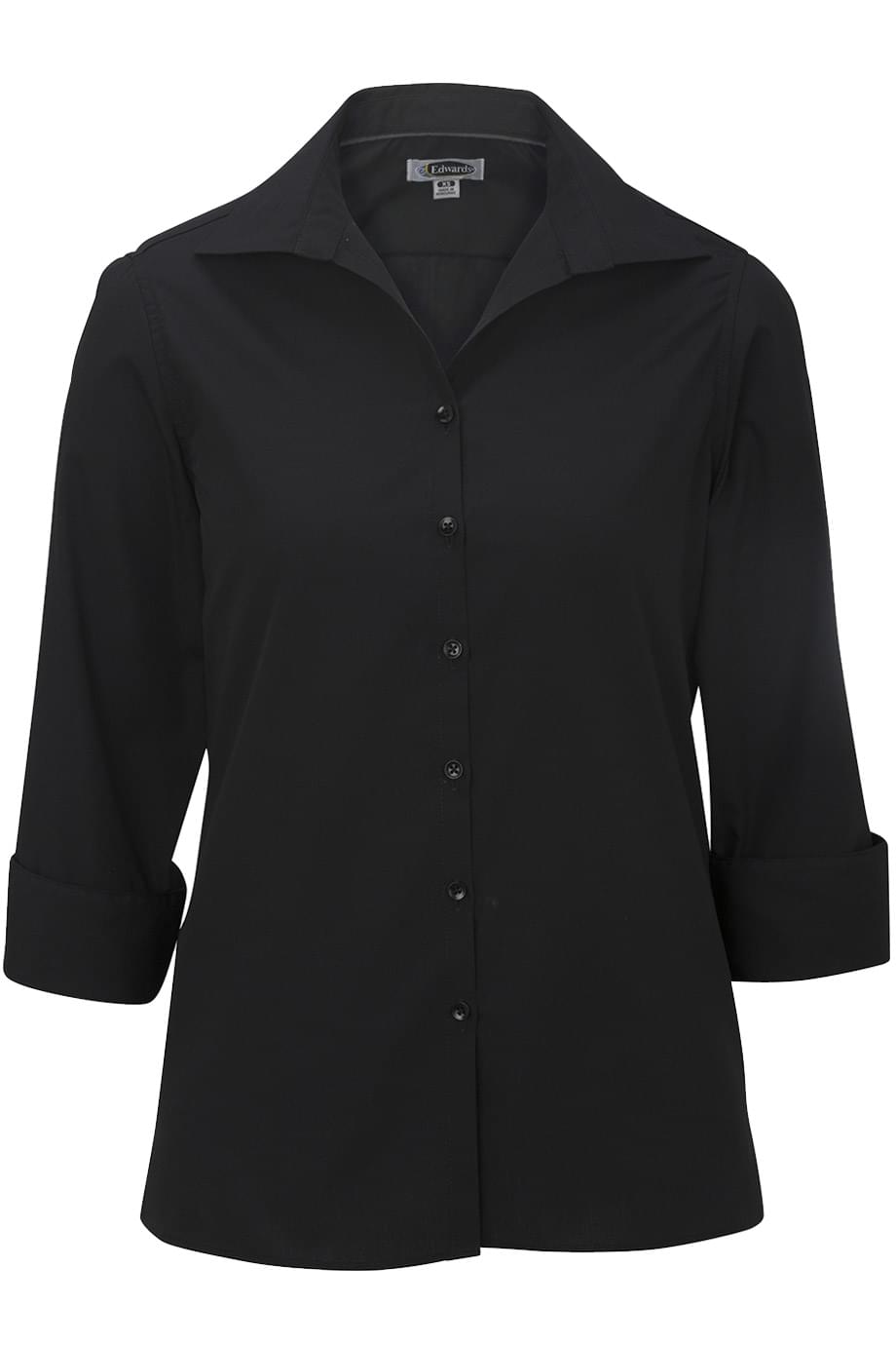 Lightweight Poplin Three Quarter Sleeve Ladies Shirt