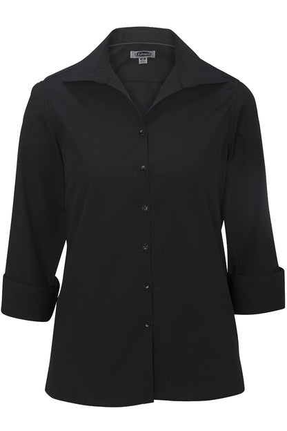 Lightweight Poplin Three Quarter Sleeve Ladies Shirt