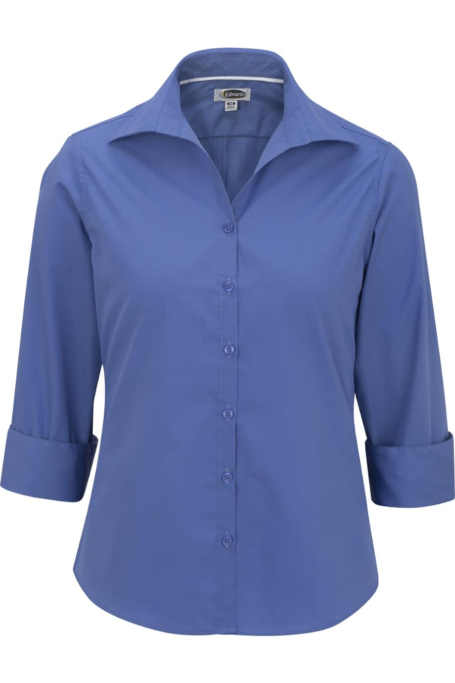 Lightweight Poplin Three Quarter Sleeve Ladies Shirt